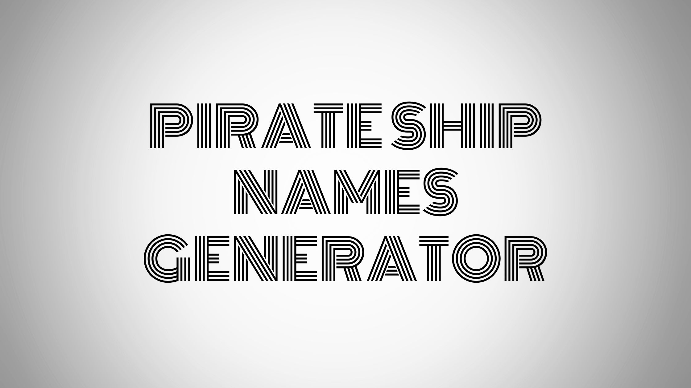 Pirate Ship Names Generator